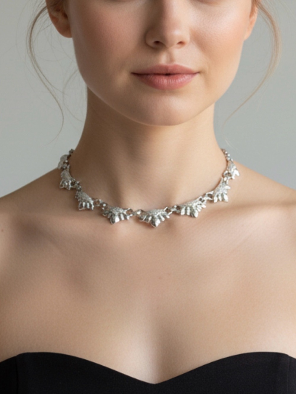 Coro | Vintage | Choker Necklace Silver Tone